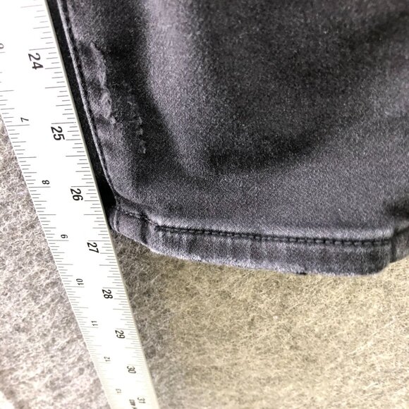 American Eagle Curvy Super Hi-Rise Jegging Women 10 Short Black Destroyed Soft - Picture 8 of 11